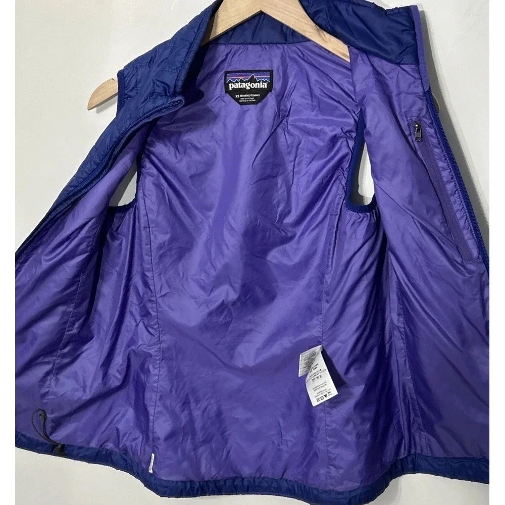 Patagonia Nano Puff Blue Puffer Vest Jacket‎ Full Zip Primaloft Women's XS 84246